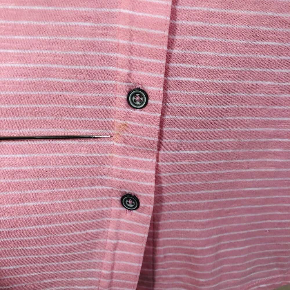 Sonoma Pink Collared Button Up With Pockets 100% Cotton - Picture 3 of 10